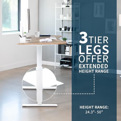 VIVO Reclaimed Wood 63 x 32 in Standing Desk, DESK-KIT-2W1P