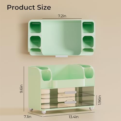 UFORU Makeup Organizer Countertop with 2 Large Drawers for Vanity Bathroom