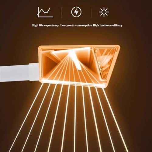 Eye-care Study Lamp, LED Desk Lamp for Home Office, Full Spectrum Eye Protection Desk Lamp, 4000K Adjustable Height Gooseneck Desk Light, Stepless Dimming, Touch Control ,LED Table Lamp(80cm)