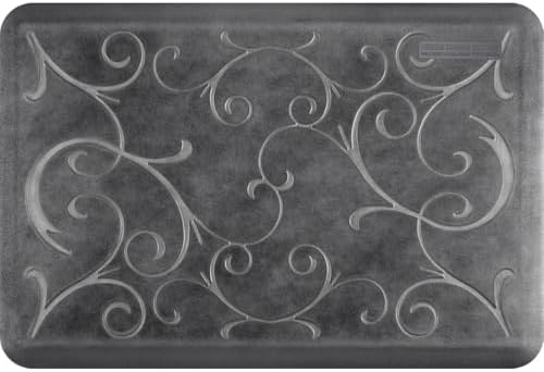 WellnessMats Bella Collection Anti-Fatigue Floor Mat, Polyurethane - Ergonomic Support Pad for Home, Kitchen, Garage, Office Standing Desk - Water Resistant - Made in USA