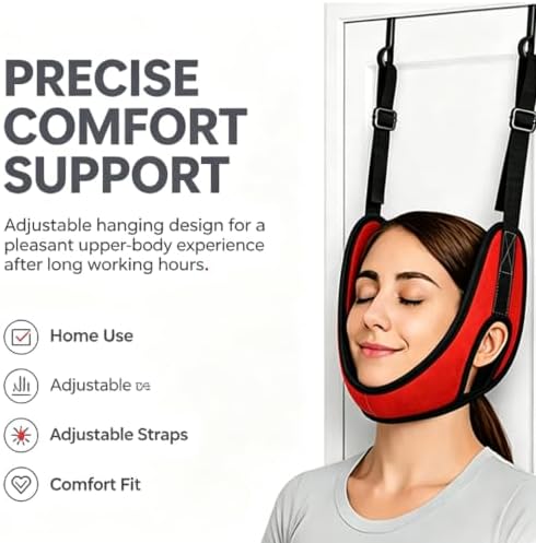 Upgraded Over Door Neck Traction Device, Neck Traction Harness