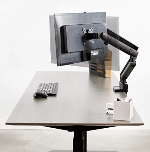 VIVO Premium Aluminum Full Motion Dual Monitor Desk Mount Stand with Lift Engine Arm, Fits Ultrawide Screens up to 35 inches, STAND-V102BB