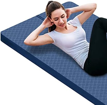 nuveti Large Exercise Mat - 15mm/20mm/30mm Thick Yoga Mat | Workout Mat for Fitness, Yoga, Pilates, Stretching & Floor Exercises for Women & Men with Free Carrying Bag