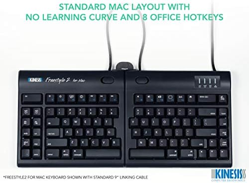 KINESIS Freestyle2 USB Keyboard for Mac (9" Standard Separation), Black