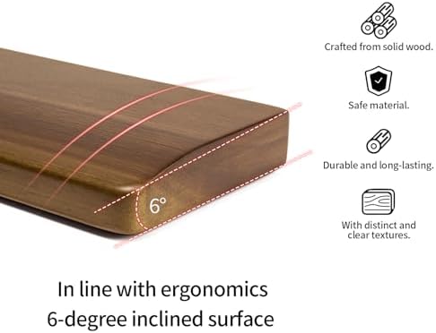 Ergonomic Wooden Wrist Rest Support for 104 Key Mechanical Keyboard