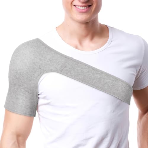 YARNOW Shoulder Brace for Men Women, M, Adjustable Support Sleeve Compression Rotator Cuff Wrap