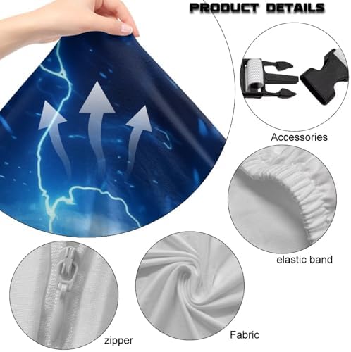 Gaming Chair Cover Tiger Lightning Gaming Chair Armrest Pads Anti Scratch Office Chairs Covers Breathable 4-Piece Universal Fit Gamer Chairs Seat Cover