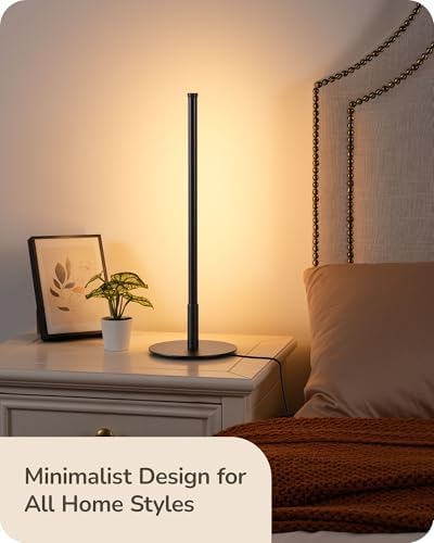EDISHINE LED Table Lamps for Living Room, Modern Dimmable Desk Lamp, Black
