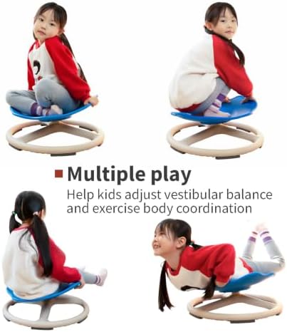 Kids Sensory Spinning Chair, Extra-Wide Anti-Tip Base 165 lb Capacity