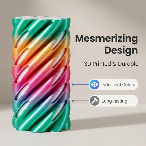 6 Packs Fidget Toys for Adults,Valentines Easter Gift for Him Her, 3D Printed Sensory & Stress Relief Desk Toys with Mesmerizing Colors, Smooth Gliding Motion for Anxiety Relief and Focus