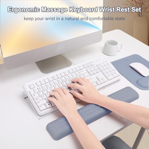 MOSISO Keyboard Stand&Wrist Rest Support for Keyboard &Mouse Pad Set