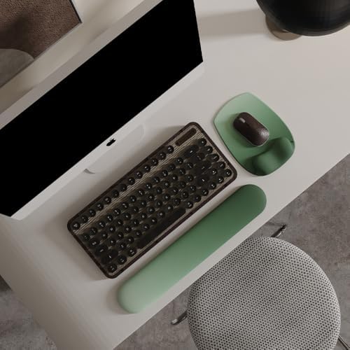 ErgoFlow Gel Wrist Rest Mouse Pad-Ergonomic Cushion for Desk, Cute Aesthetic Computer Decor for Women,Small Mousepad Mat&Laptop Pads-Office,Home Wireless Support&Ergo Accessories (08Earthy Green)