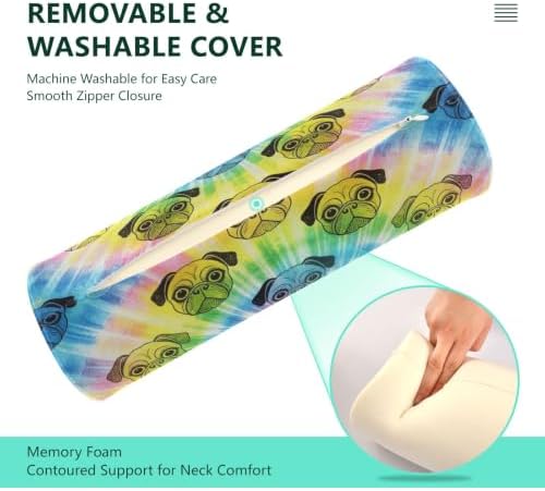 Decorative Bolster Pillow for Legs Massage Table Tie Dye Colorful