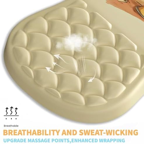 Ergonomic Mouse Pad with Wrist Rest,Soft Memory Foam Massage Design, and Non-Slip PU Base for Pain Relief, Gaming Mouse Pad for Desk, Home, Office