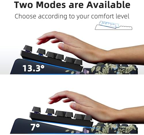 Ospelelf Keyboard Stand Pad with Wrist Rest, Comfy Ergonomic Keyboard Riser Holder for Office Home
