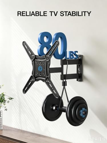 Pipishell Full Motion TV Wall Mount for 26–65 inch TVs up to 80 lbs