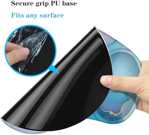 Marble Mouse Pad with Wrist Support+Cute Cup Mat