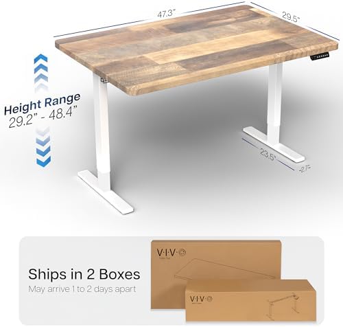 VIVO Reclaimed Wood 48 x 30 in Standing Desk, DESK-KIT-1W5P