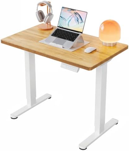 HUANUO 32x19 Inch Small Electric Standing Desk, Adjustable Height