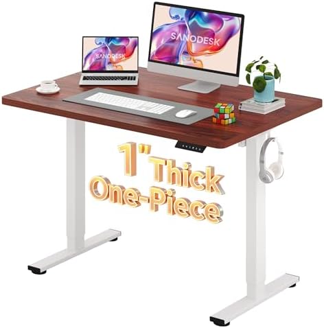 SANODESK One-Piece 1'' Thick Height Adjustable Standing Desk 48''x30''