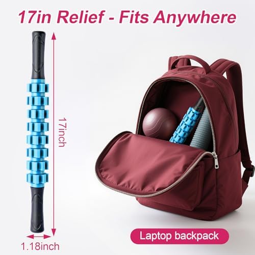 ZanLLW Massage Roller, Muscle Roller Stick, Therapy Roller Stick for Legs, Calf, Thigh, Lipo Roller for Relief Muscles, Deep Tissue Massage Rolling Pin for Trigger Points, Help Sore Muscle Recovery
