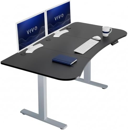 VIVO Black 63 x 32 in Standing Desk, DESK-KIT-1G1B