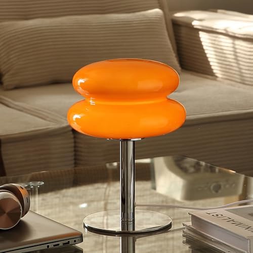 Glivpny Mushroom Lamp Table Lamp, Mid Century Modern Table Lamps(Orange)