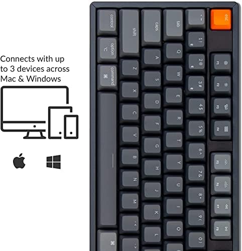 Keychron K10 RGB Full Size Layout Hot-Swappable Mechanical Keyboard for Mac Windows, Multitasking 104-Key Bluetooth Wireless/USB Wired Gaming Keyboard with Keychron Super Red Switch Aluminum Frame