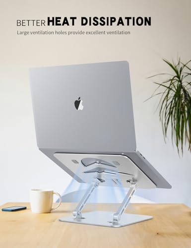 Z-Shaped Laptop Stand for Desk Fits 10"-16" Notebook, Silver