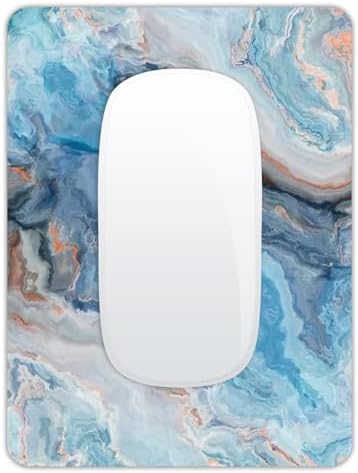 Small Mouse Pad, Mini Mouse Pad 6 X 8 Inch with Non-Slip Rubber Base for Keyboard Tray Laptops Wireless Mouse Home Office Travel, Washable & Portable (Abstract Colorful Marble 01)