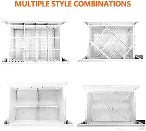 10Pcs Drawer Dividers, 14.18" x 3.55", Thick, DIY Organizer Separator, Large Adjustable Dresser Drawer Organizer for Clothes, Bedroom, Bathroom, Kitchen Cutlery, Desk, Office Storage