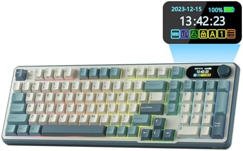 RK ROYAL KLUDGE S98 Wireless Mechanical Keyboard w/Smart Display & Knob