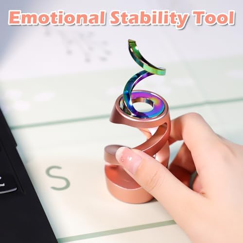Kinetic Spinning Fidget Toy, ADHD Stress Relief Desk Decor Rose Gold