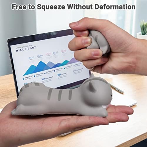 Small Wrist Rest Mouse Pad, Mini Cute Ergonomic Cartoon Mousepad Memory Foam Design Animal Shape Wrist Support Pillow Rest Cushion Mat for Office Computer Laptop(Cat)