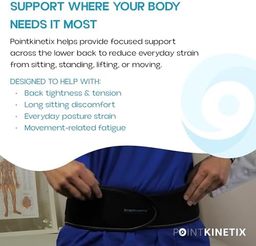 Trigger Point Support Brace – Adjustable Lower Back Support & Posture Corrector Belt with Removable Trigger Point Balls, Core & Spine Support, Medium