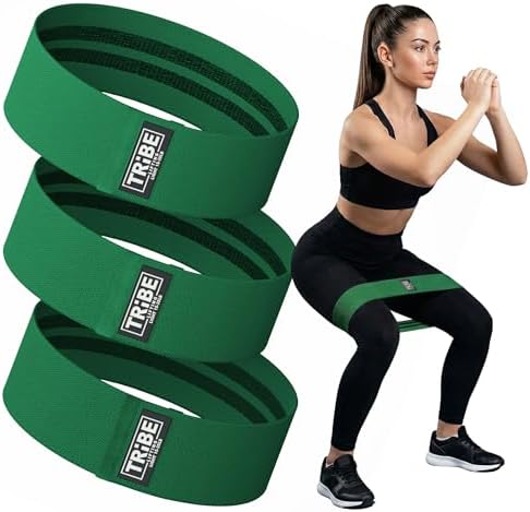 Fabric Resistance Bands for Working Out, 3-Pack for Legs and Glutes