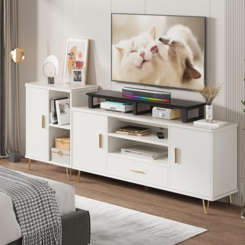 YAOHUOO 45" Large TV Riser for 32-60 inch TV, TV Riser Stand Shelf,Black