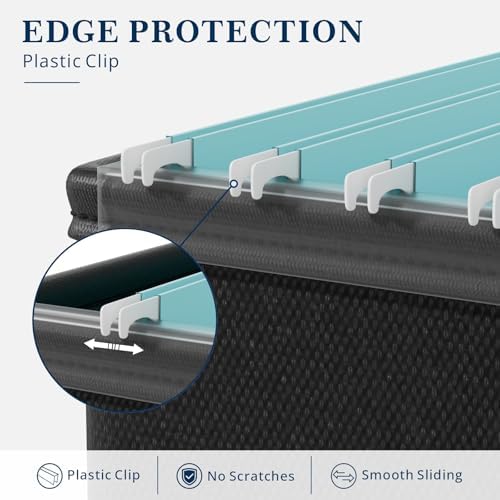 File Organizer Box with Lids, Collapsible File Folder Organizer