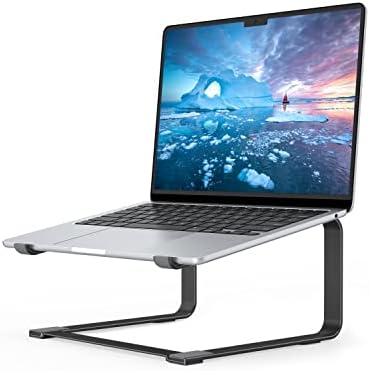 SOUNDANCE Laptop Stand for Desk, Metal Riser, Fits 12-17.3 Inch, Black