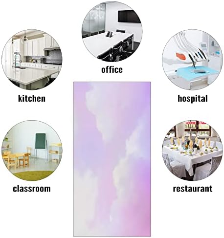Fluorescent Light Cover Decorative Ceiling Light Filters,Sky and Clouds Pattern,for Classroom Office Hospitals Home Ceiling Decorative,2ft x 4ft,Pink Purple
