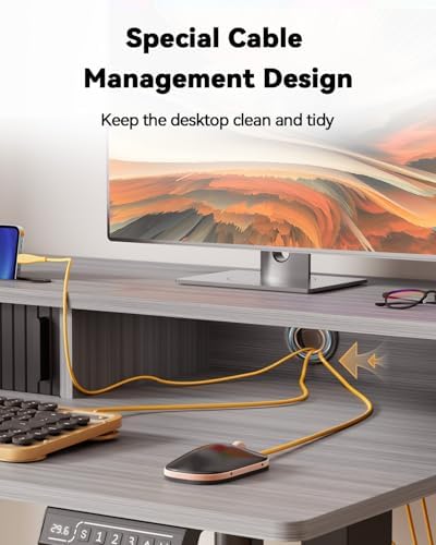 JOY worker 35" Electric Standing Desk Height Adjustable with Storage Shelf