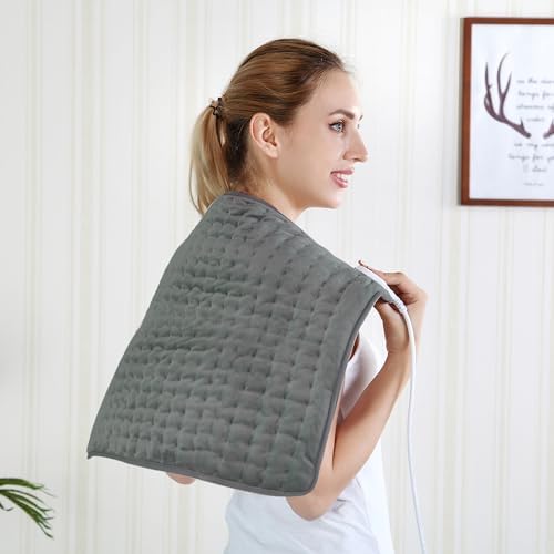 24x20 Inch Electric Heating pad for Back Neck Shoulder Knee Arms Legs- Electric Heat Pads with 6 Heat Settings & Auto Shut Off &Dry/Moist Heat Heating Pad for Birthday Mother Father Girl Men Women