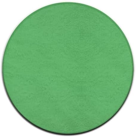 Room Sofa Yoga Soft Round Carpet, Home Decor Non Slip Kitchen Office Circle Rug, Machine Washable Modern Round Area Rug Green, 60inch
