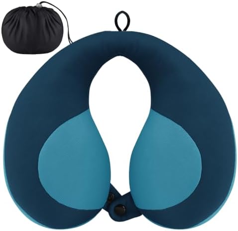 INFANZIA Kids Travel Neck Pillow, Chin Support for Car Seat & Plane, Blue