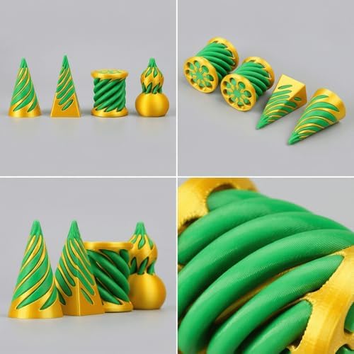 3D Printed Fidget Toys for Adults, 4 Packs Sensory & Stress Relief Desk Toys with Mesmerizing Colors, Smooth Gliding Motion for Anxiety Relief and Focus, Valentines Easter Gift for Him Her He She
