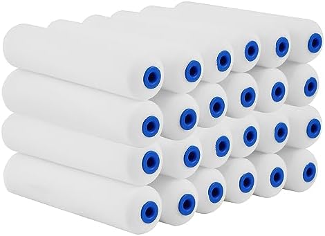 Mister Rui Foam Paint Roller Covers, 6 Inch Paint Rollers, Pack of 24