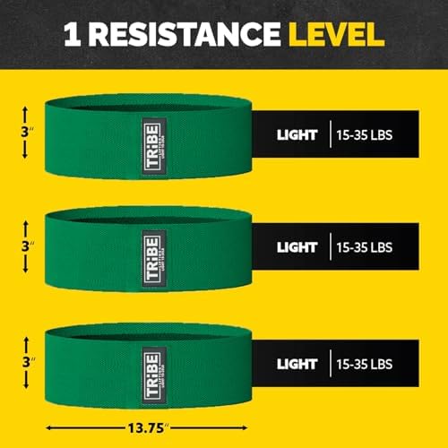 Fabric Resistance Bands for Working Out, 3-Pack for Legs and Glutes