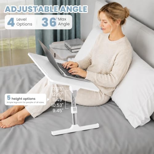 Adjustable Lap Desk, Foldable Laptop Desk for Bed, X-Large Lap Table
