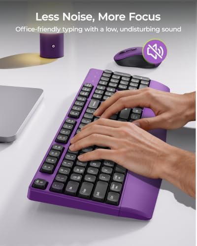 seenda COE200 Wireless Bluetooth Keyboard and Mouse Combo with Wrist Rest
