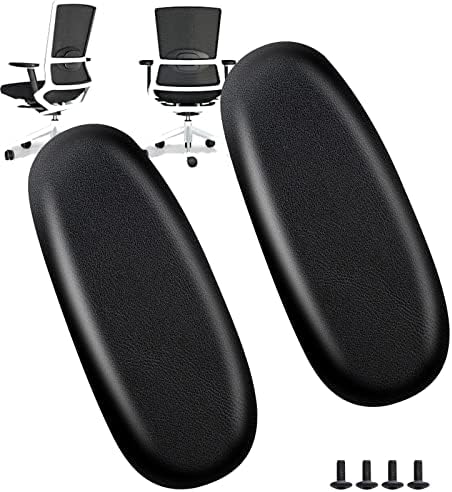 Replacement Office Chair Arm Replacement Armrest Pads Oval Shaped Office Chair Parts Arm Rest for Desk Chair with Mounting Hole Patterns Screws (Classic)